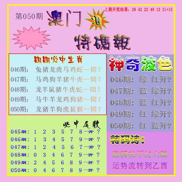 050期生财有道特码报[图]