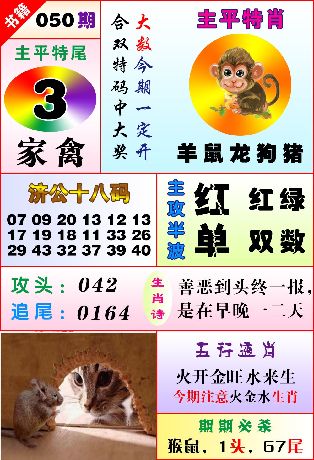 050期澳门狗头铡[图]
