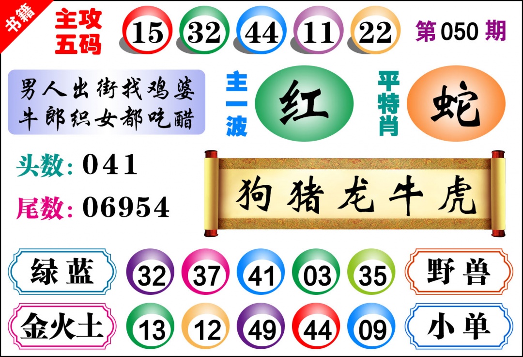050期澳门主攻五码[图]