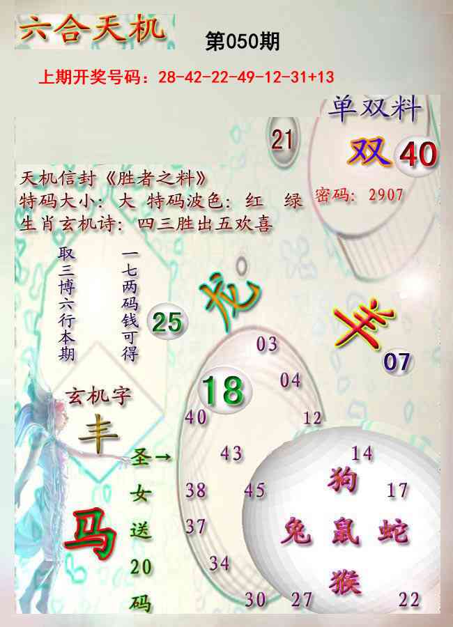 050期天机报[图]