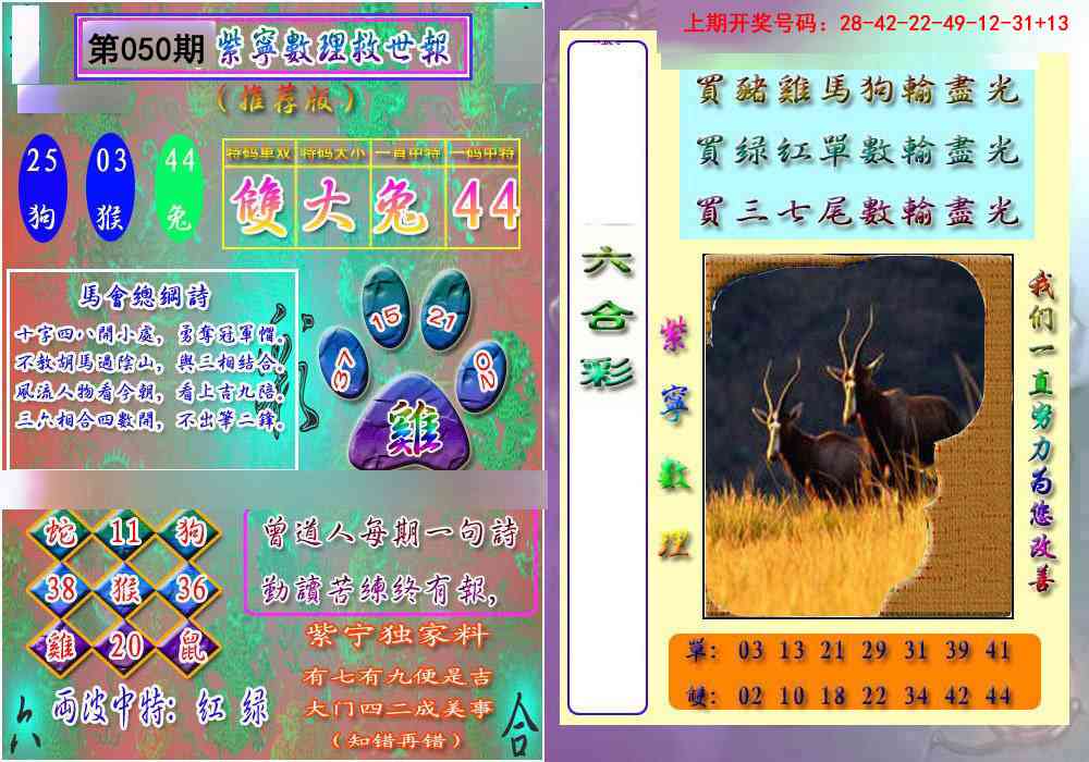 050期数理救世报[图]