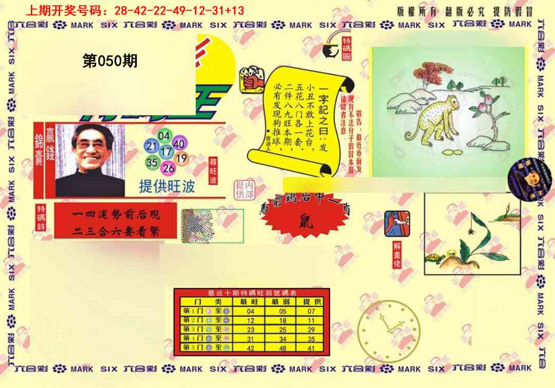 050期心水特码(信封)[图]
