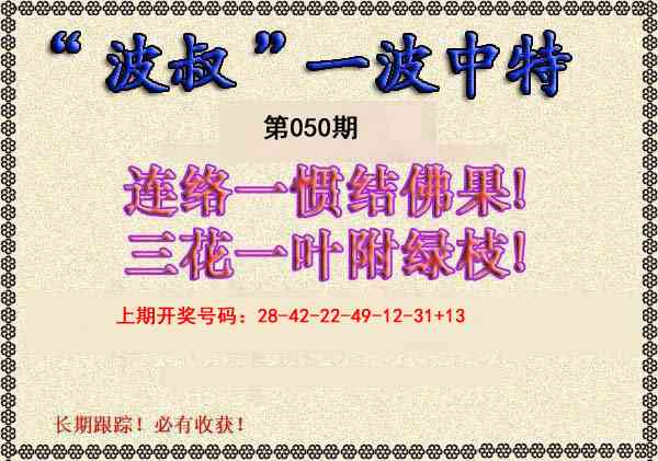 050期波叔一波中特[图]