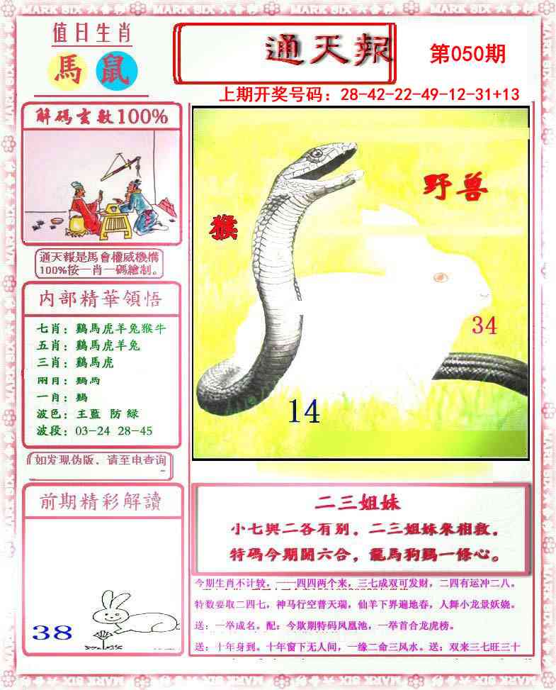 050期小喜通天报[图]
