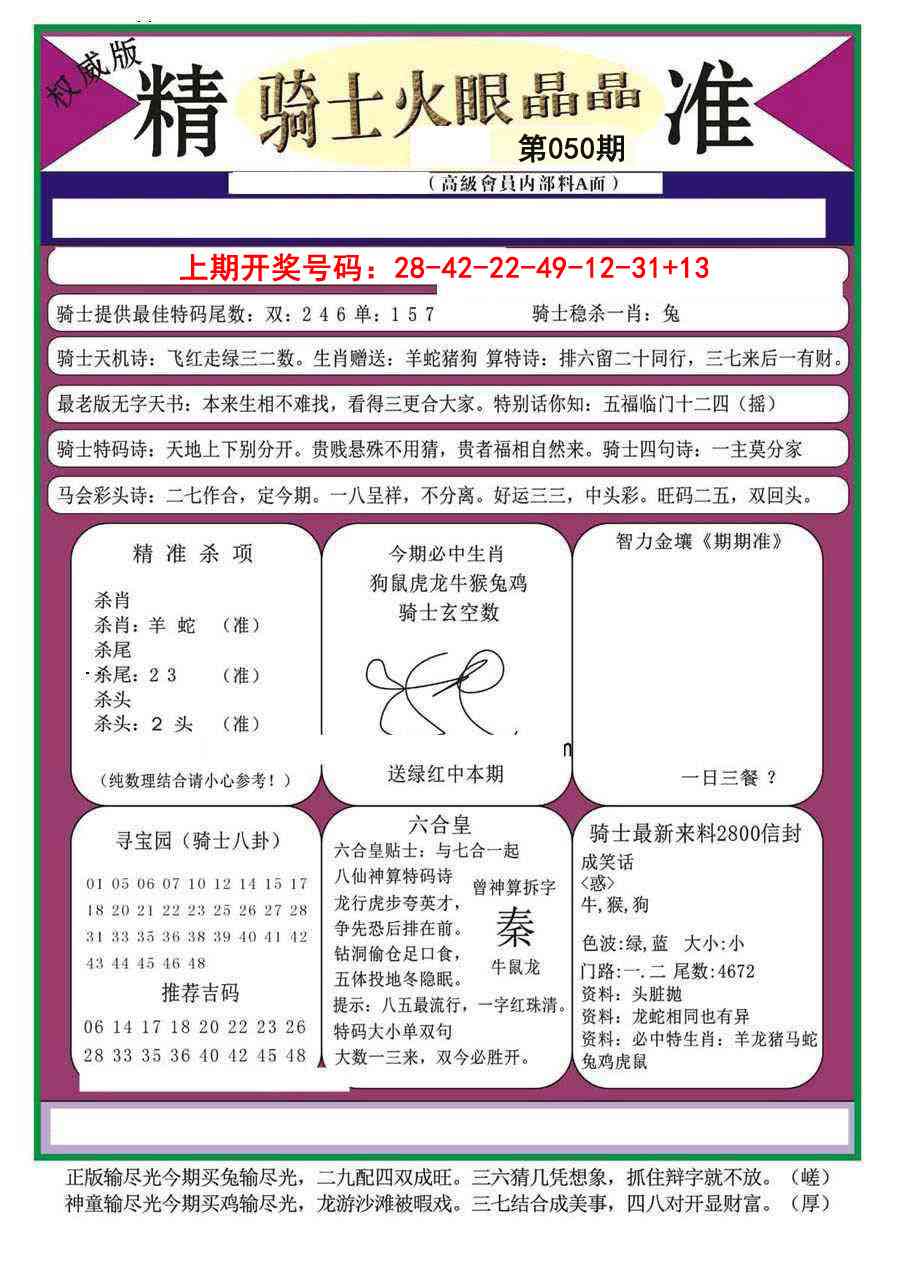 050期骑士火眼晶晶（正）[图]