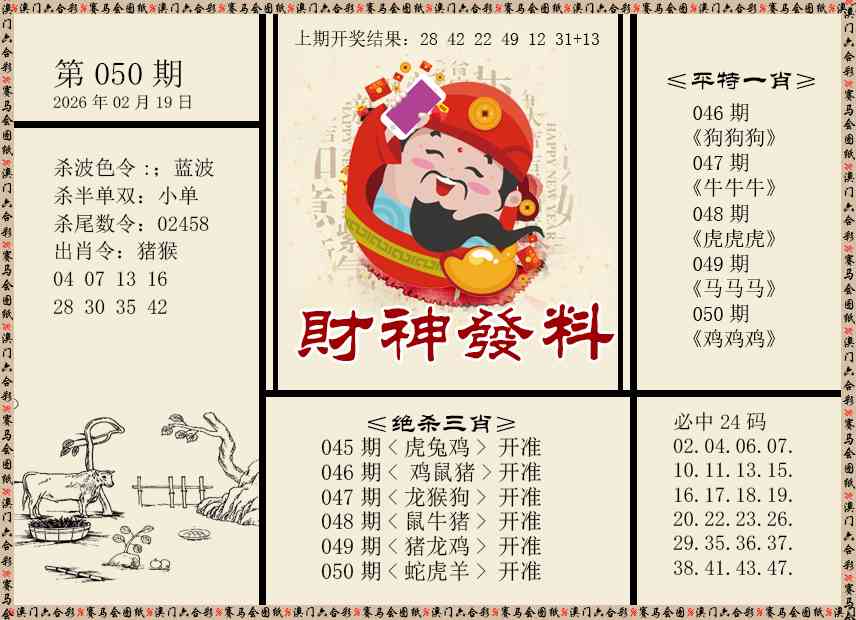050期财神发料[图]