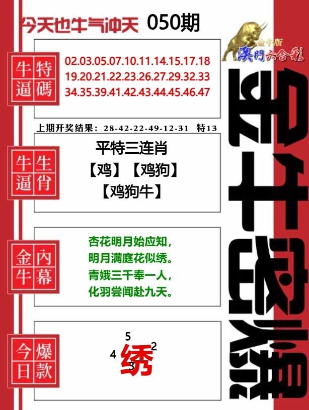 050期金牛密爆[图]